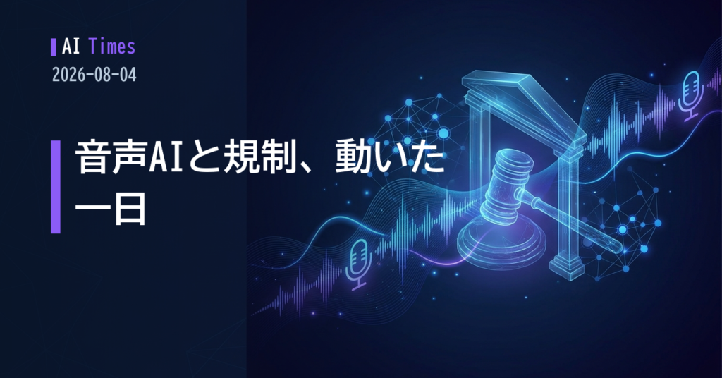 音声AIは「間」で進化する——GPT-Liveの舞台裏、Alibabaの最上位モデル、EU透明性ルール始動【2026年8月4日】