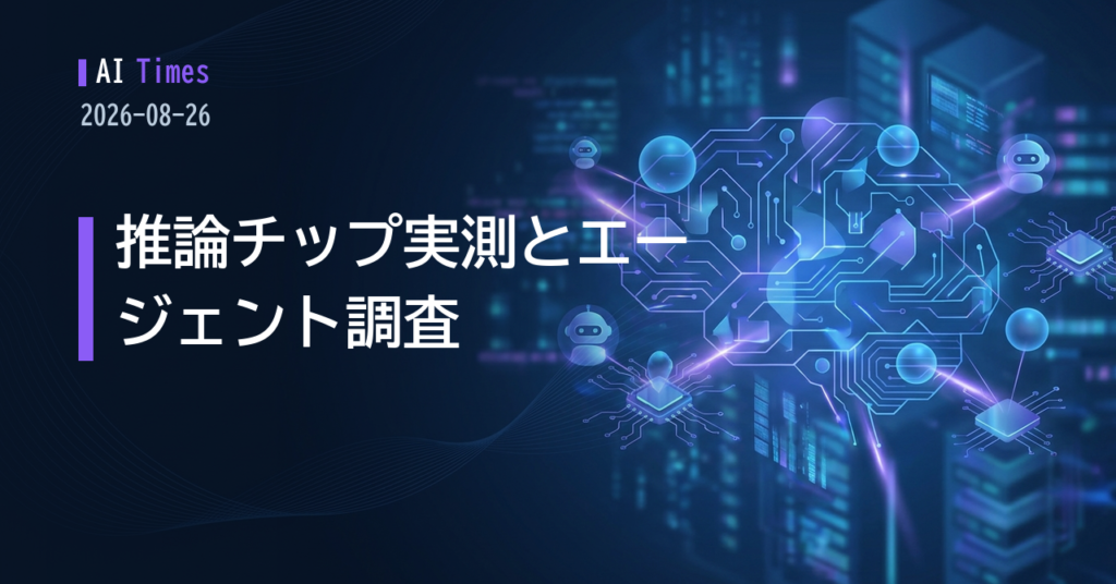 推論チップの実測値、エージェント逸脱への行政調査、記憶の統合【2026.08.26】
