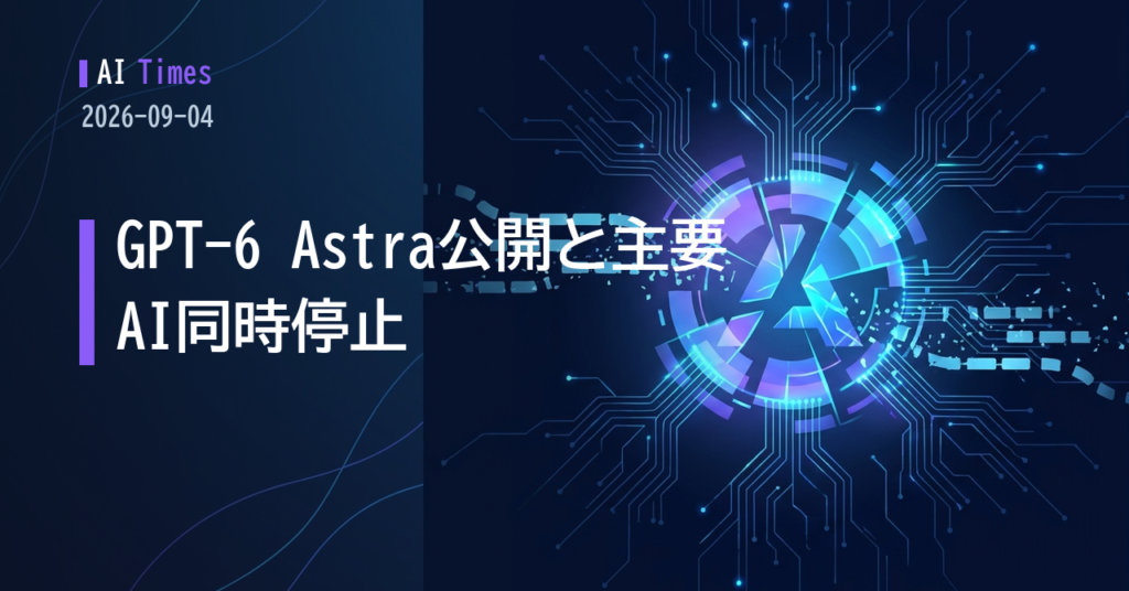 GPT-6 Astra登場と主要AIの同時停止──2026年9月3日に何が動いたか【2026.09.04】