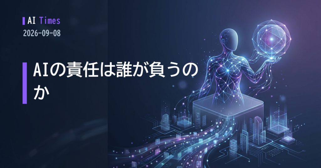 AI企業は「誰が責任を負うのか」を問われている──AIニュース4本【2026.09.08】